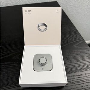 Size 8 Oura Ring 4 in Shiny Silver